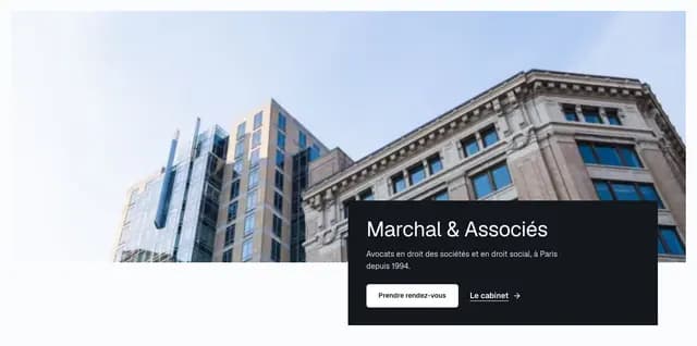 The library block "Premises photo and brand panel", with its demo copy.