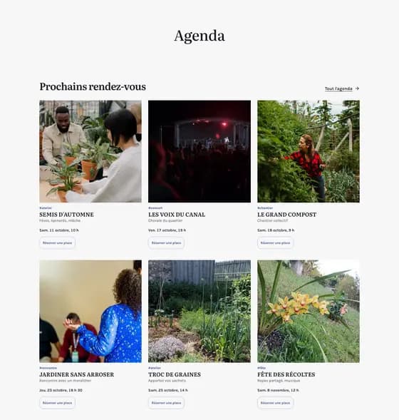 The library page "Agenda", under the Folio brand kit.