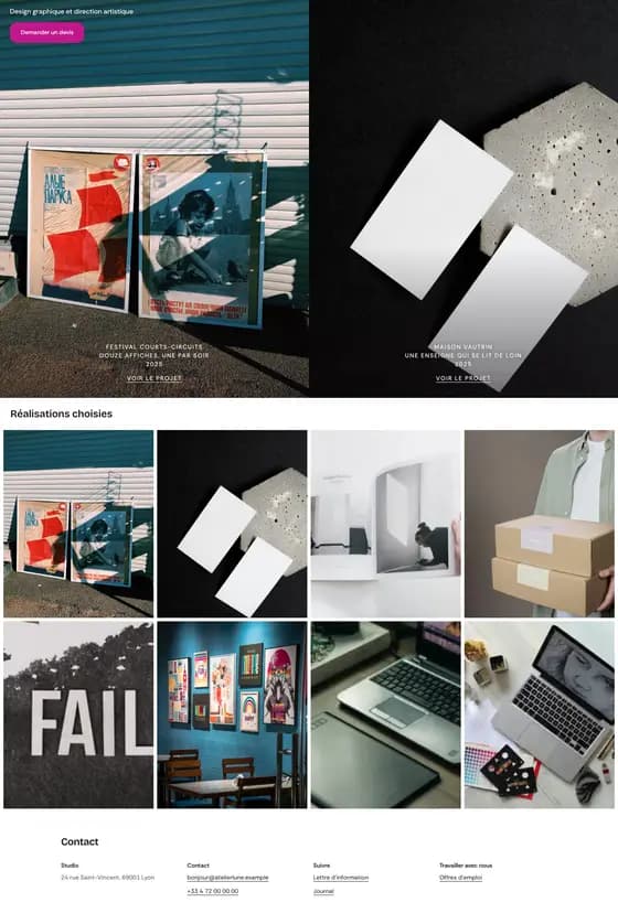 The library page "Home, the work", under the Riso brand kit.