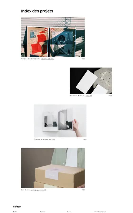 The library page "Projects", under the Riso brand kit.