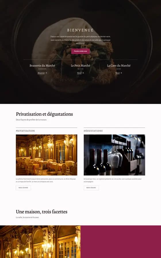 The library page "Home, welcome", under the Claret brand kit.
